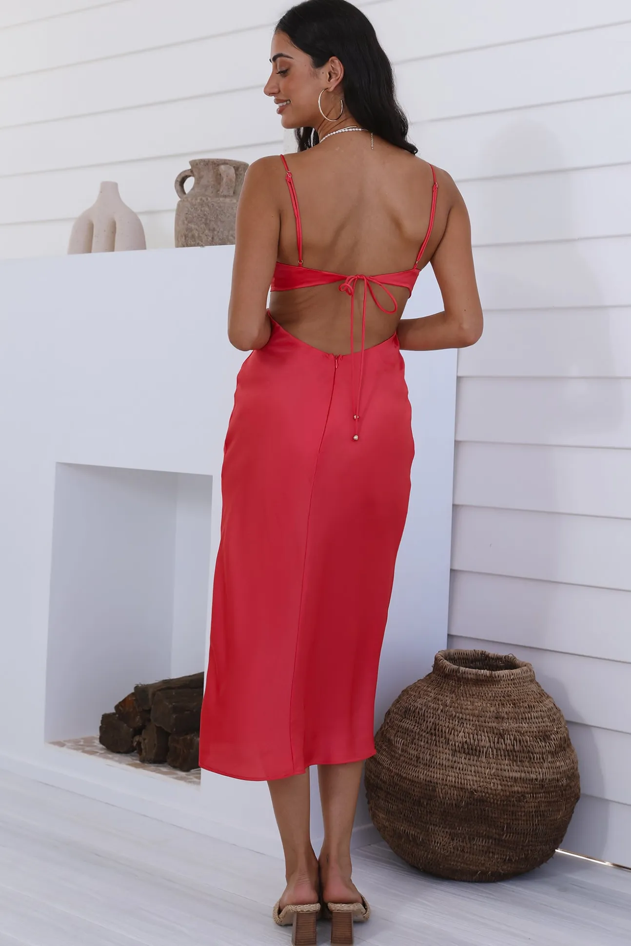 Tranquil Evenings Midi Dress Pink