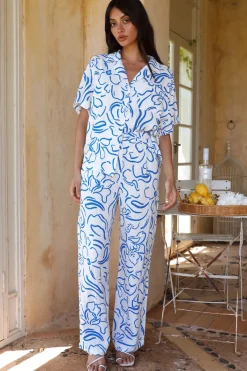 Tranquility Linen Pants Blue