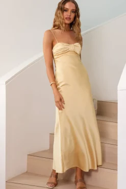 Traveling To Places Maxi Dress Yellow