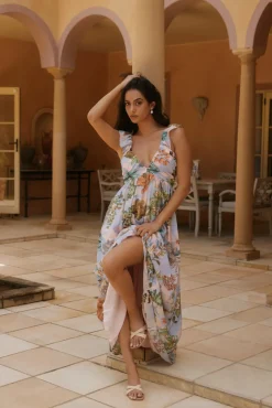 Tropical Bloom Maxi Dress Floral