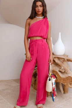 Tropical Dreamscape Crop Top Pink