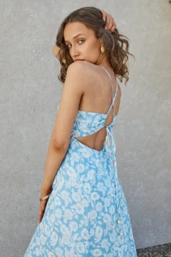 Tropicana Maxi Dress Blue