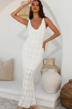 Tuning In Maxi Dress White