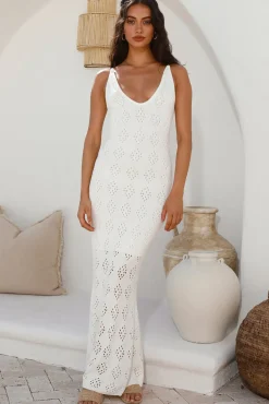 Tuning In Maxi Dress White