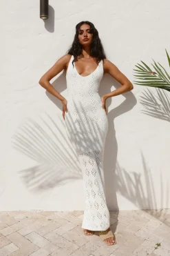 Tuning In Maxi Dress White