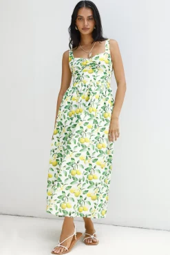 Under The Lemon Tree Midi Dress Print