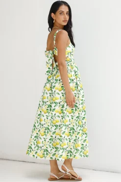 Under The Lemon Tree Midi Dress Print