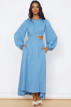 Up All Night Maxi Dress Blue