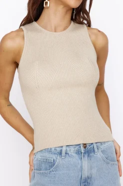 Uplift Your Mind Crop Top Beige