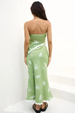 Vacation Away Asymmetrical Top Green