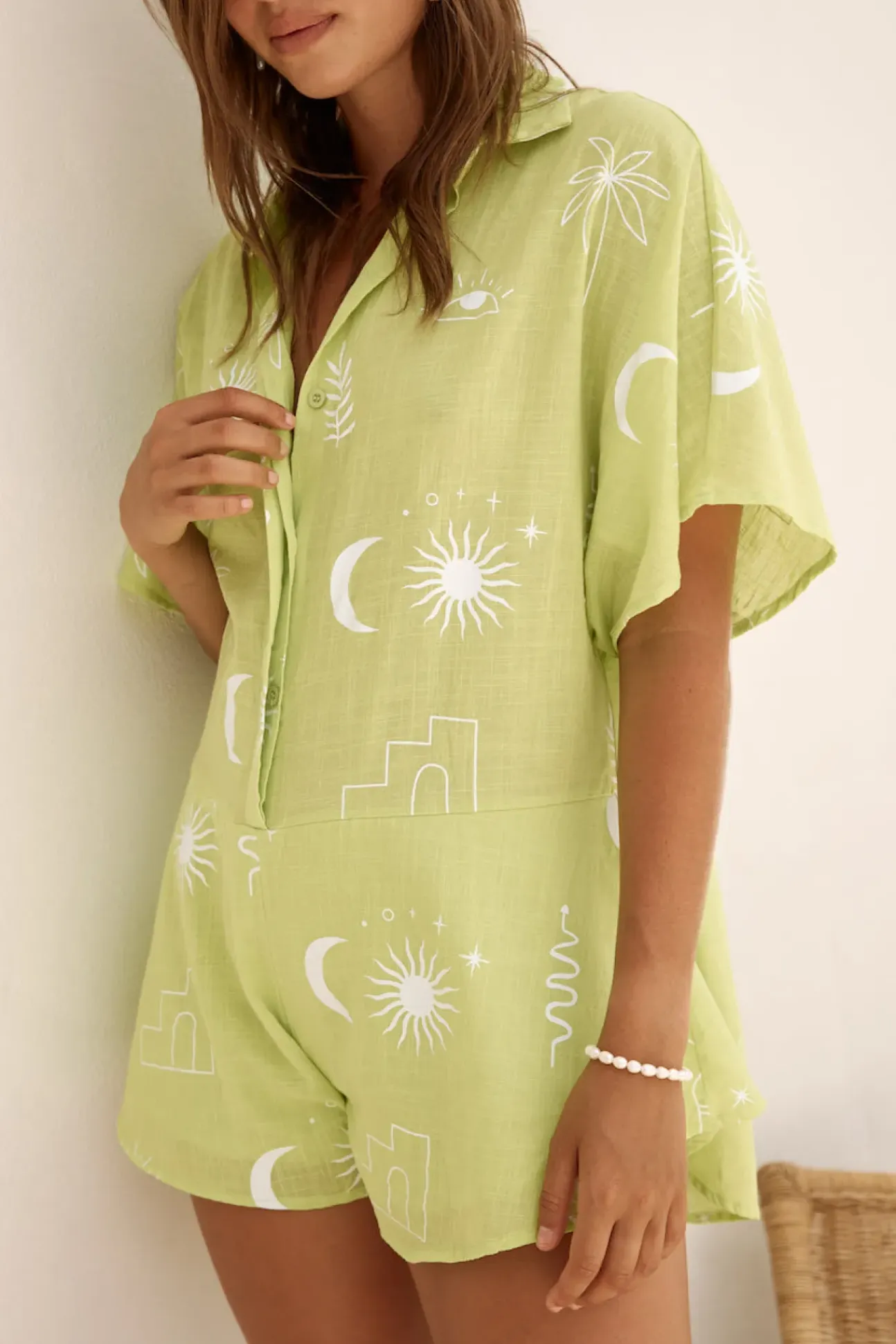 Vacation Bliss Romper Green