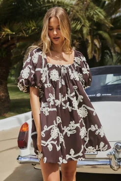 Valencia Mini Dress Brown