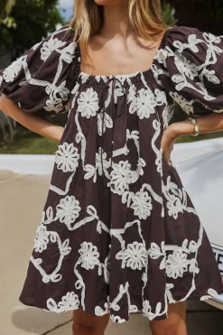 Valencia Mini Dress Brown