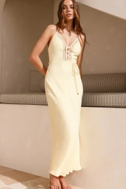 Venecia Halter Maxi Dress Yellow