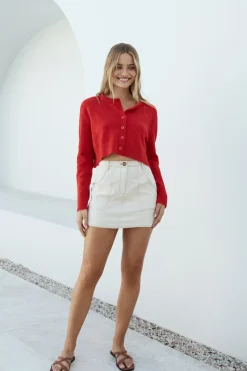 Vesper Long Sleeve Knit Red