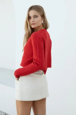 Vesper Long Sleeve Knit Red