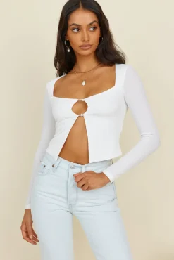 Vice Versa Crop Top White