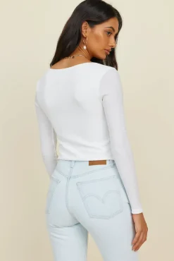 Vice Versa Crop Top White