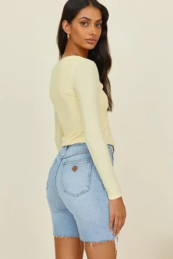 Vice Versa Crop Top Yellow