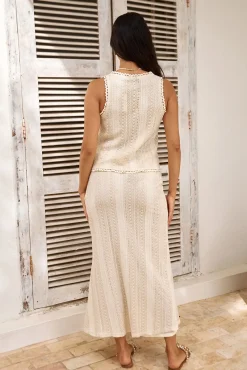 Villa Bliss Maxi Skirt Beige