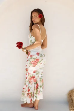 Wander Beyond Mesh Maxi Dress Floral