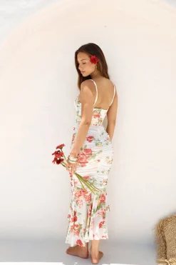 Wander Beyond Mesh Maxi Dress Floral