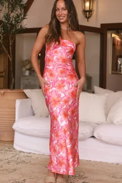 Wandering Eyes Maxi Dress Pink