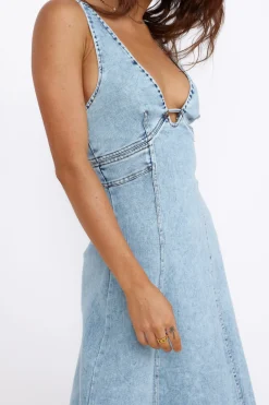 Wanting You Midi Dress Denim