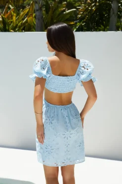 Warm Wishes Mini Dress Blue
