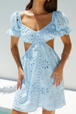 Warm Wishes Mini Dress Blue