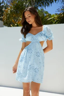 Warm Wishes Mini Dress Blue