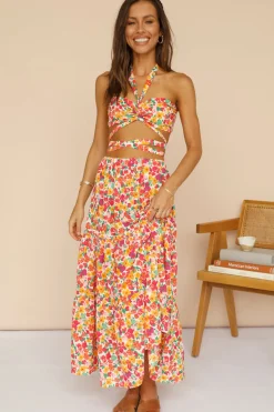 Wattlebush Maxi Skirt Red