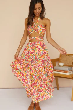 Wattlebush Maxi Skirt Red