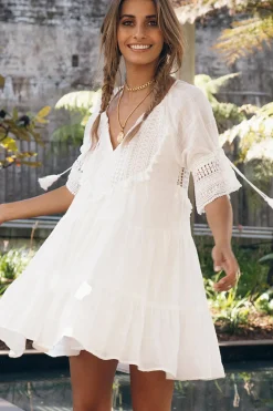 Wave After Wave Dress White