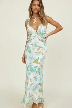 West Coast Drive Maxi Dress Green