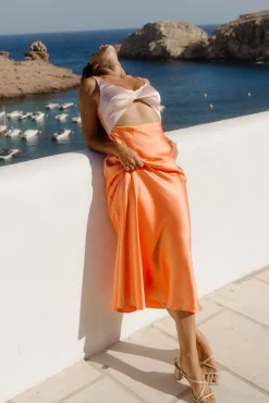 When You Breathe Maxi Dress Orange