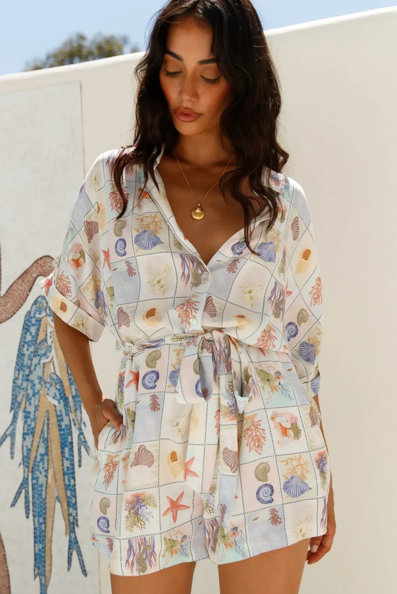 Where It Begins Romper Multi