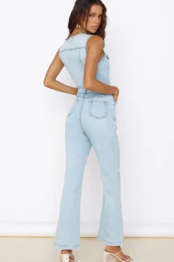 Wherever I Go Jumpsuit Blue Denim