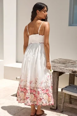 Whimsical Moments Midi Dress White
