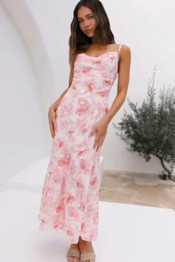 Whispering Shadow Maxi Dress Pink