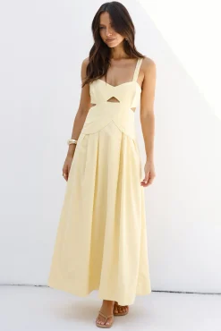 Wild Dahlia Maxi Dress Yellow