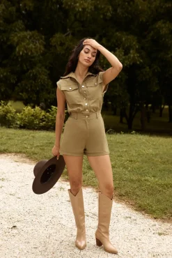Wilderness Adventure Romper Khaki