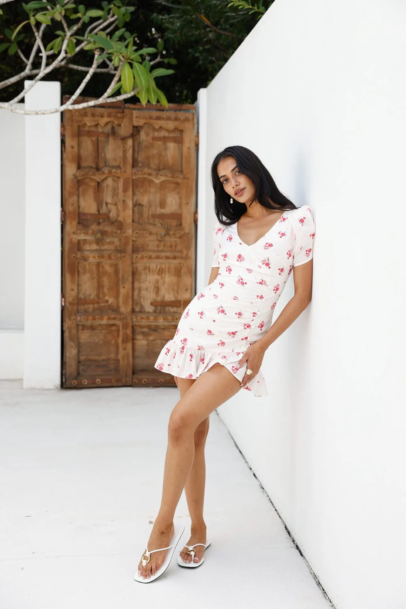 Wildflower Secrets Mini Dress White