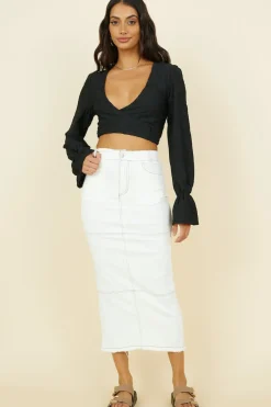 Willow Tree Maxi Skirt White