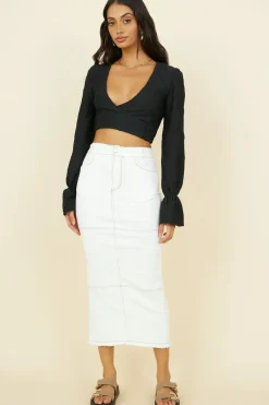 Willow Tree Maxi Skirt White