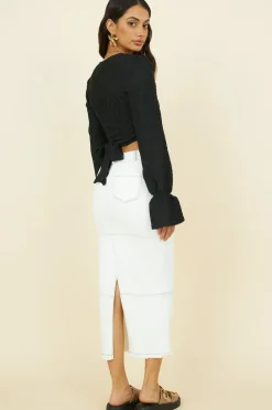 Willow Tree Maxi Skirt White