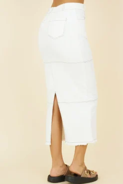 Willow Tree Maxi Skirt White