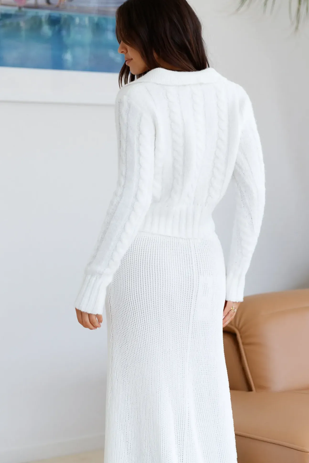 Winter Bliss Knit Cardigan White