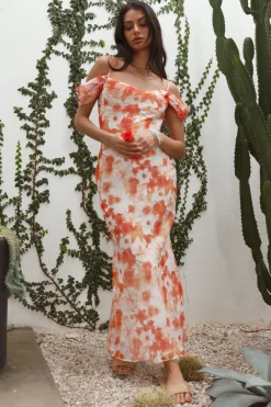 Wishing Well Maxi Dress Orange