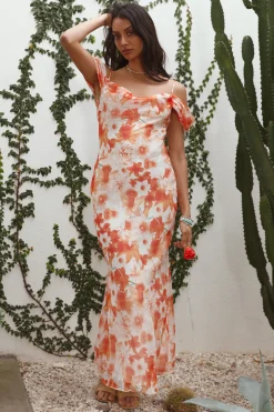 Wishing Well Maxi Dress Orange